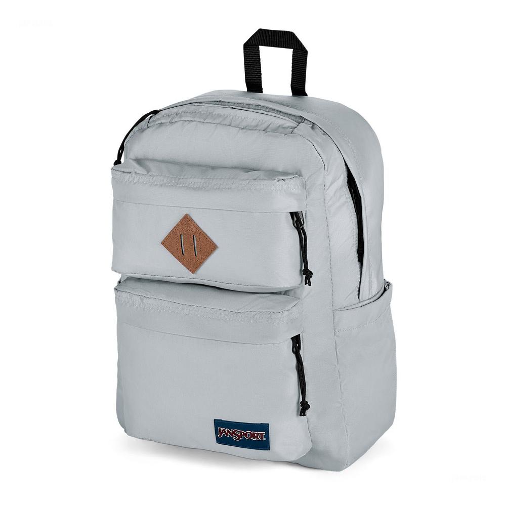 Sac à Dos Scolaire JanSport Double Break Grise | BBK-07984257